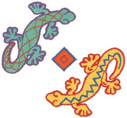Lizards Machine Embroidery Design