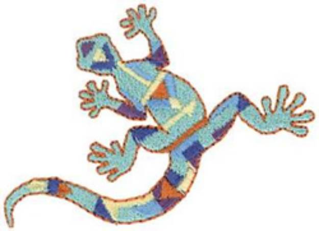 Picture of Small Gecko Machine Embroidery Design