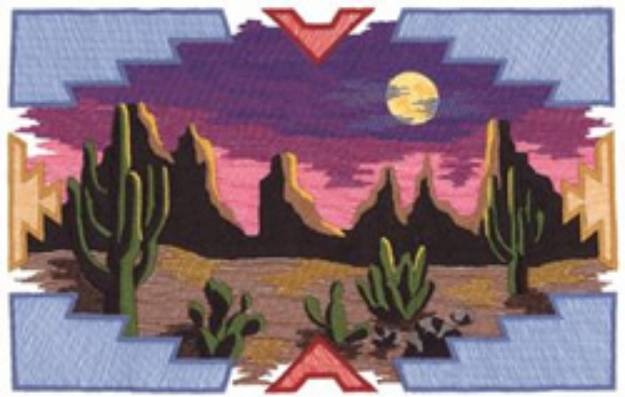 Picture of Desert Scene Machine Embroidery Design