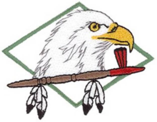 Picture of Eagle & Peace Pipe Machine Embroidery Design