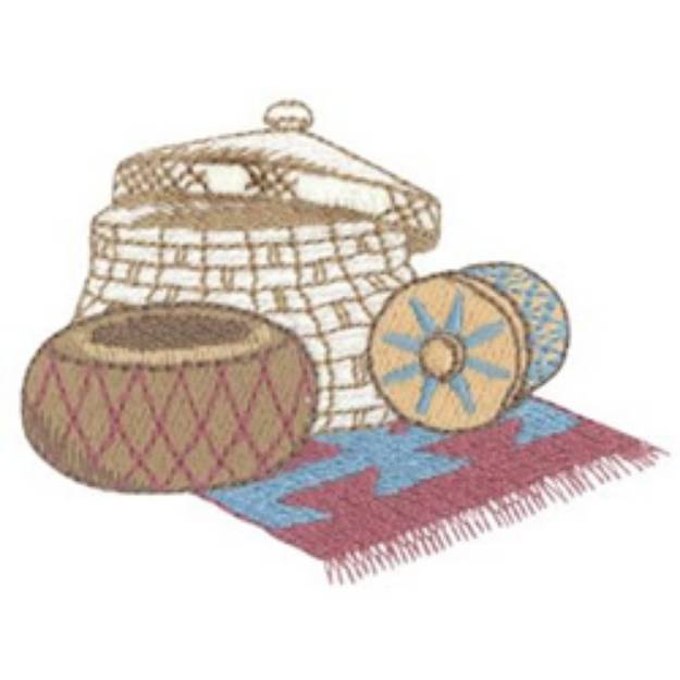 Picture of Woven Baskets Machine Embroidery Design