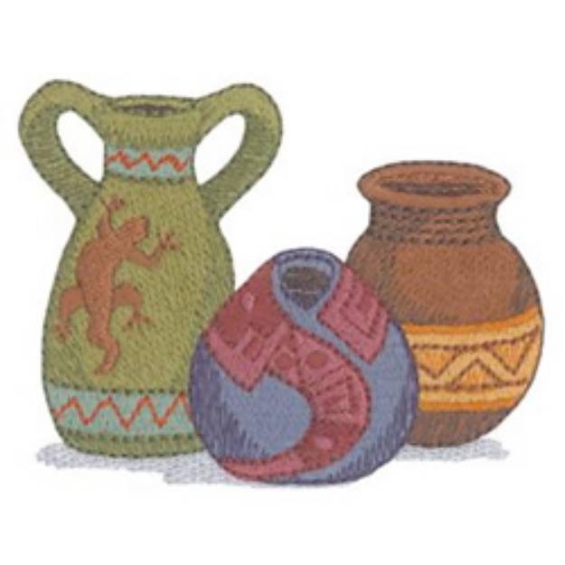 Picture of Pottery Pieces Machine Embroidery Design