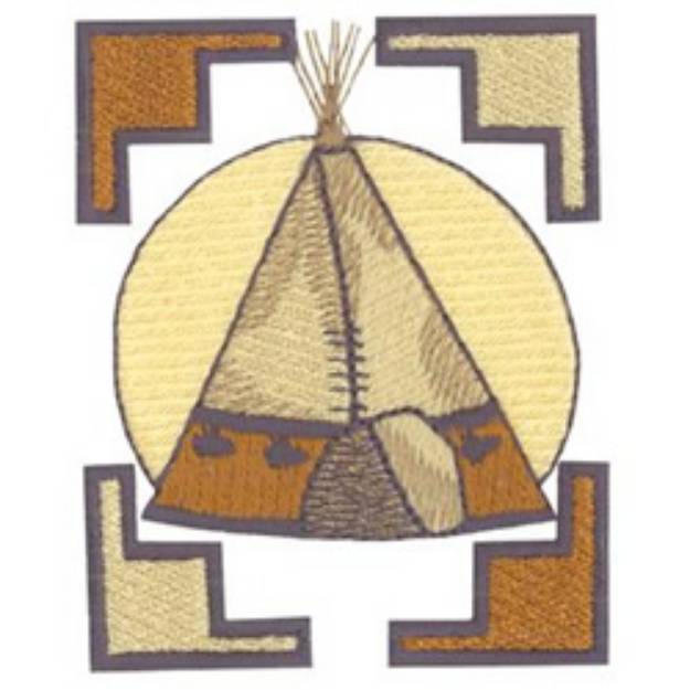Picture of Tepee Machine Embroidery Design