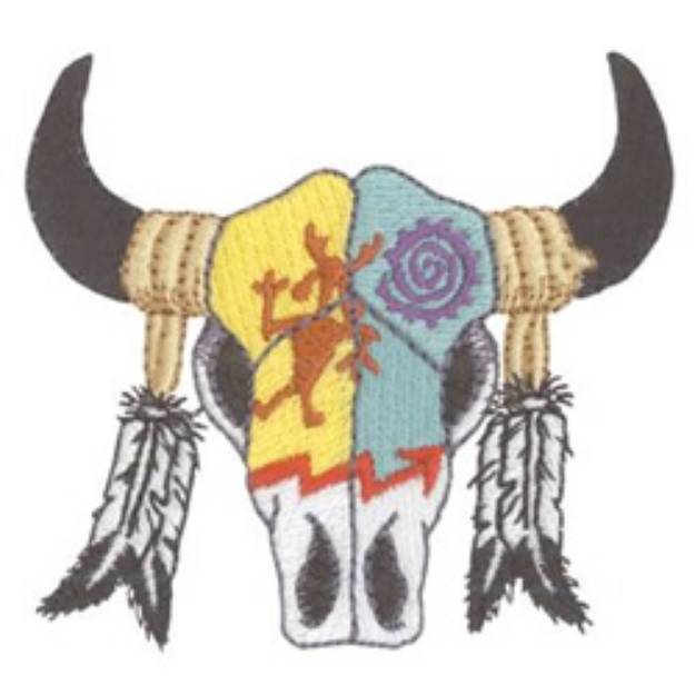 Picture of Decorated Skull Machine Embroidery Design