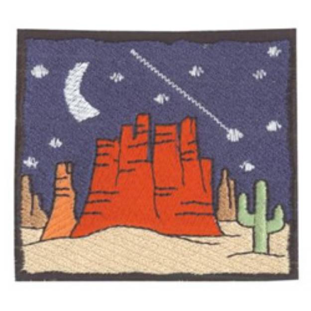 Picture of Mesa At Night Machine Embroidery Design