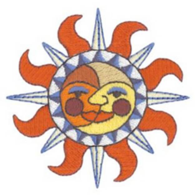 Picture of Sun & Moon Machine Embroidery Design