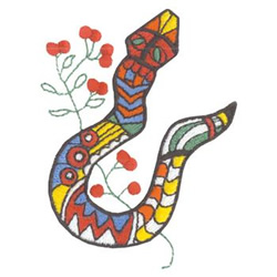 Rainbow Snake Machine Embroidery Design