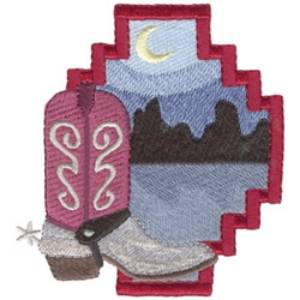 Picture of Cowboy Boot Machine Embroidery Design