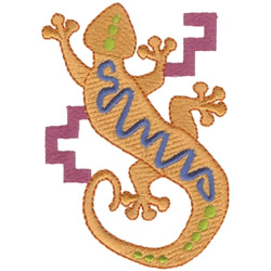Gecko Machine Embroidery Design