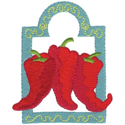 Chili Peppers Machine Embroidery Design