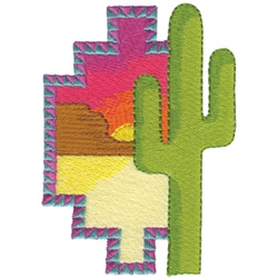 Desert Sunset Machine Embroidery Design