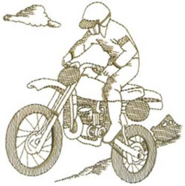 Picture of Motocross Machine Embroidery Design