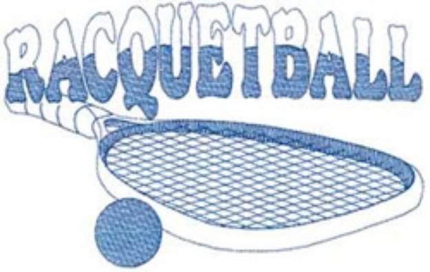 Picture of Racquetball Machine Embroidery Design