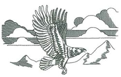 Eagle Flight Machine Embroidery Design