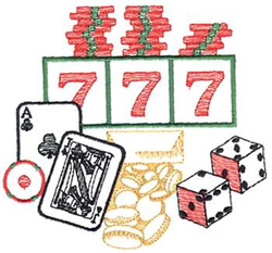 Gambling Collage Machine Embroidery Design