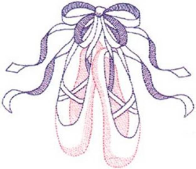 Picture of Toe Shoes Machine Embroidery Design