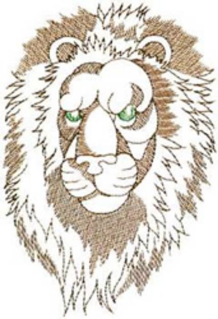 Picture of Lion Head Machine Embroidery Design