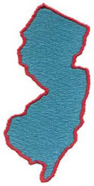 Picture of New Jersey Machine Embroidery Design