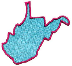 West Virginia Machine Embroidery Design