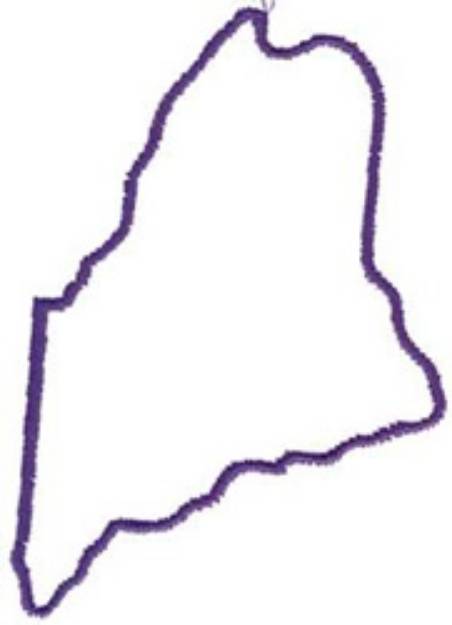 Picture of Maine Outline Machine Embroidery Design