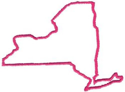 New York Outline Machine Embroidery Design