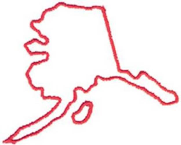 Picture of Alaska Outline Machine Embroidery Design