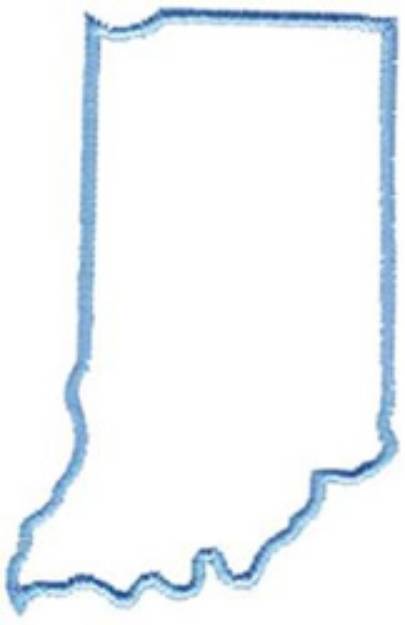 Picture of Indiana Outline Machine Embroidery Design