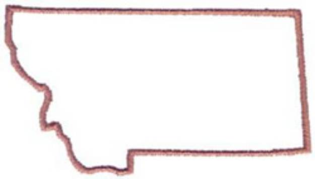 Picture of Montana Outline Machine Embroidery Design