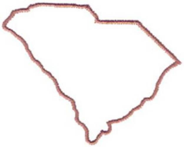 Picture of South Carolina Outline Machine Embroidery Design