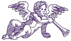 Angel With Horn Machine Embroidery Design