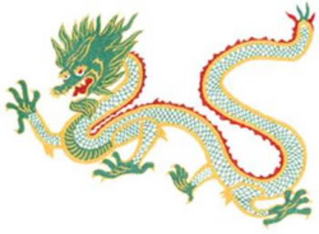 Picture of Oriental Dragon Machine Embroidery Design