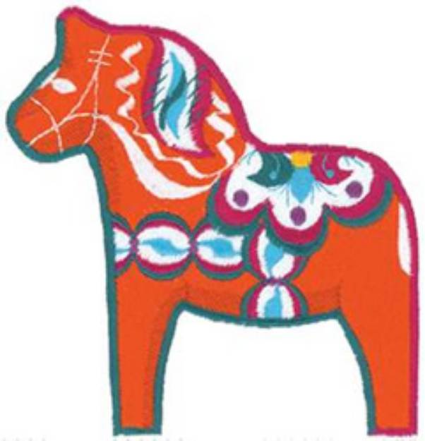 Picture of Sm. Dalarna Horse Machine Embroidery Design