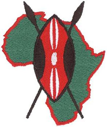 African Shield Machine Embroidery Design