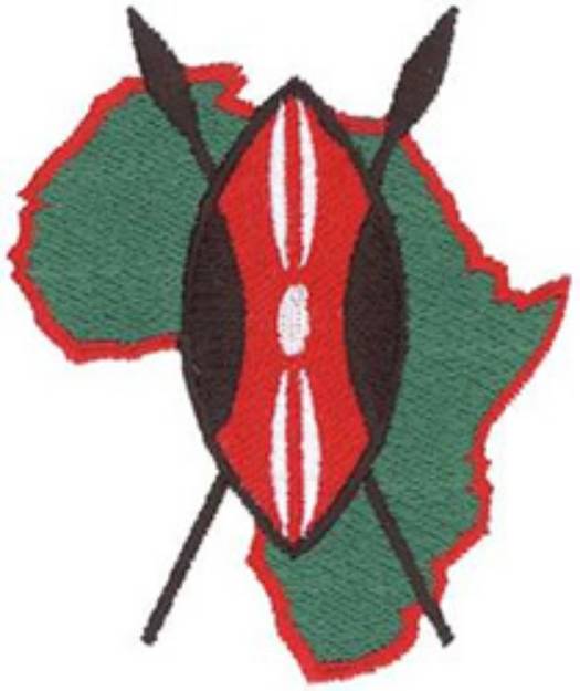Picture of African Shield Machine Embroidery Design