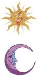 Sun & Moon Machine Embroidery Design