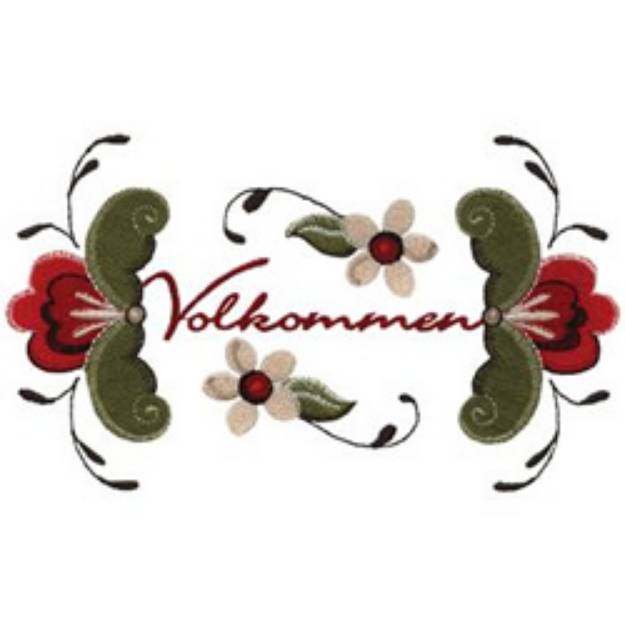 Picture of Velkommen-Welcome Machine Embroidery Design