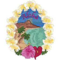 Hawaiian Lei Design Machine Embroidery Design