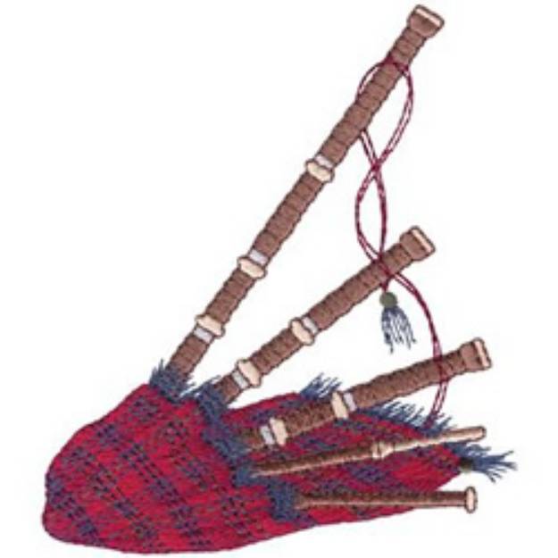 Picture of Bag Pipes Machine Embroidery Design