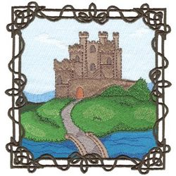 Irish Castle Machine Embroidery Design