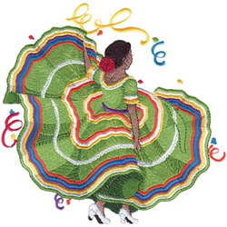 Mexican Folk Dancer Machine Embroidery Design