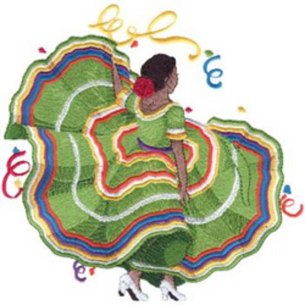 Picture of Mexican Folk Dancer Machine Embroidery Design