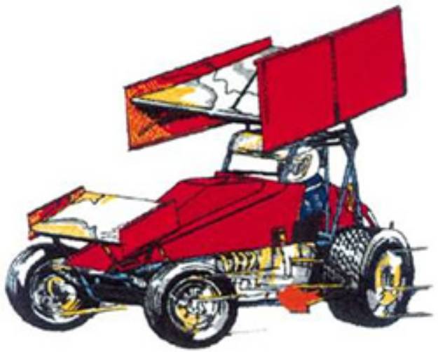 Picture of Sprint Car Machine Embroidery Design