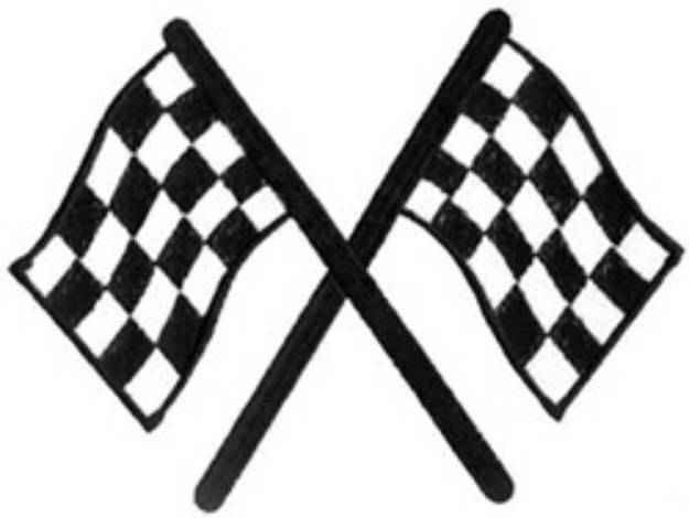 Picture of Large Racing Flags Machine Embroidery Design