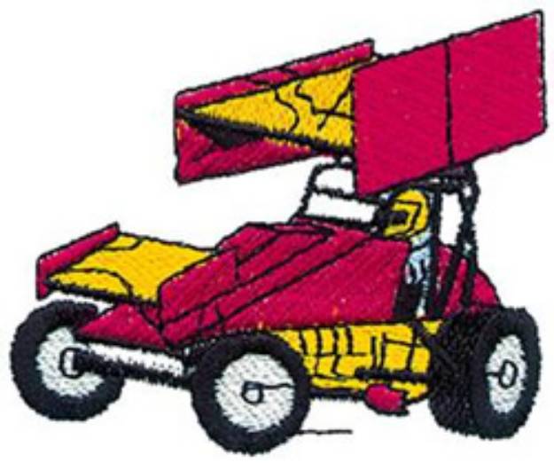 Picture of Sprint Car Machine Embroidery Design