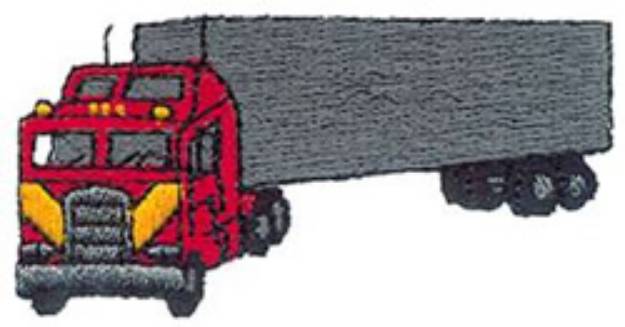 Picture of Truck W/trailer Machine Embroidery Design