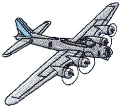 B-17 Bomber Machine Embroidery Design