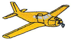Low-wing Plane Machine Embroidery Design