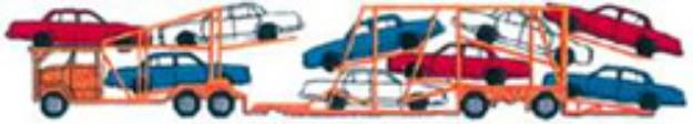 Picture of Car Carrier & Cars Machine Embroidery Design