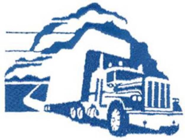 Picture of Truck Silhouette Machine Embroidery Design