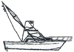 Deep-sea Fishing Boat Machine Embroidery Design